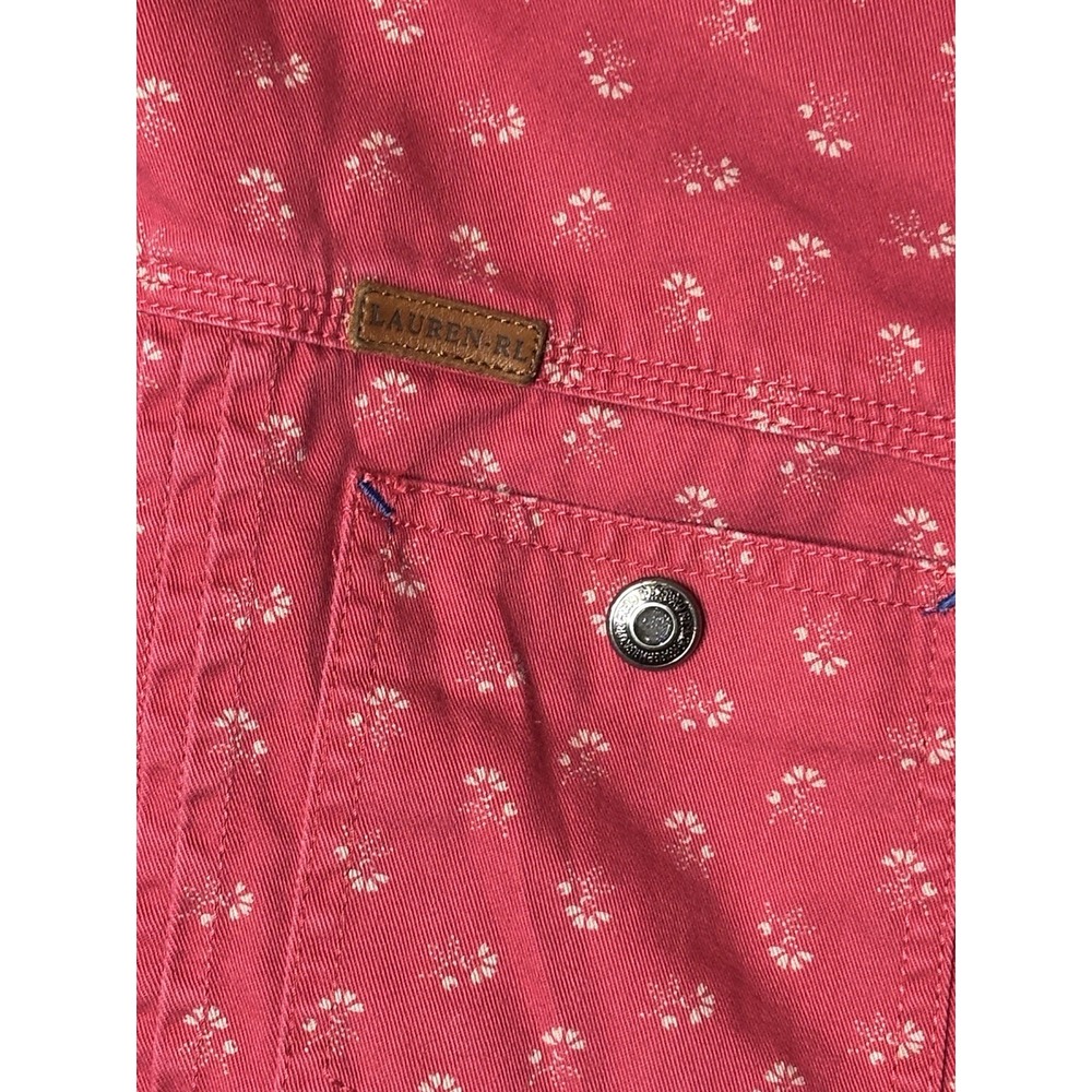Womens' Vintage Ralph‎ Lauren  Dry Goods XXL Red Floral Jean Denim Jacket 2XL - Picture 4 of 5